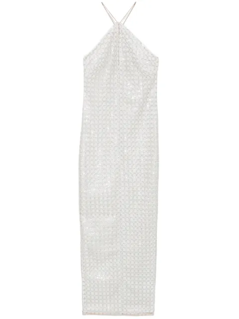 ROTATE BIRGER CHRISTENSEN vestido largo bordado con mostacillas