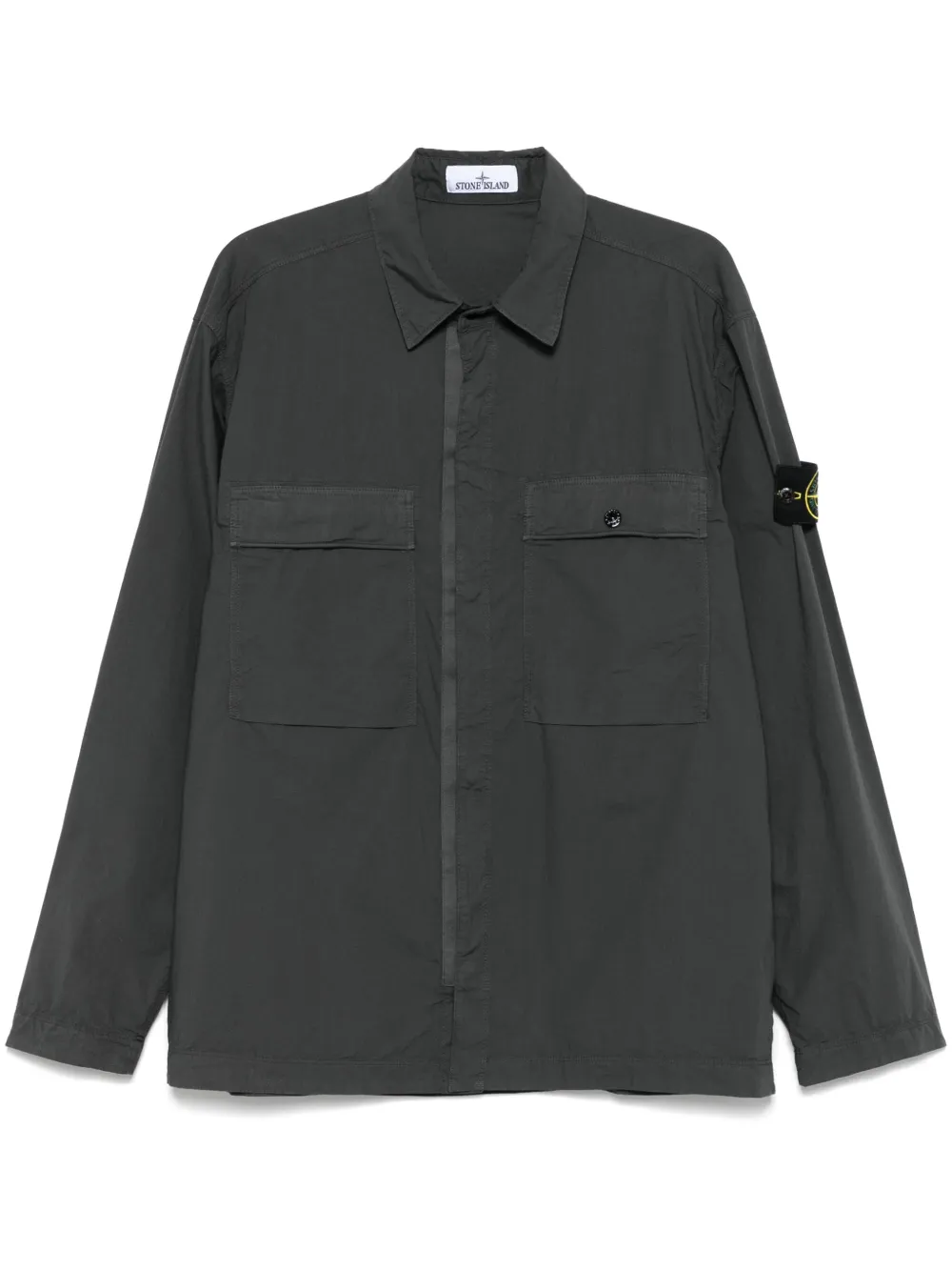 Stone Island Camisa com patch de bússola removível | Cinza | Image 1