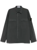 Stone Island detachable-Compass badge overshirt - Grey