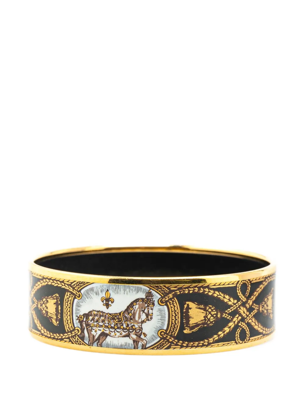 Hermès Pre-Owned brazalete 20th Century Wide Grand Apparat Enamel Bangle 65 | Image 2