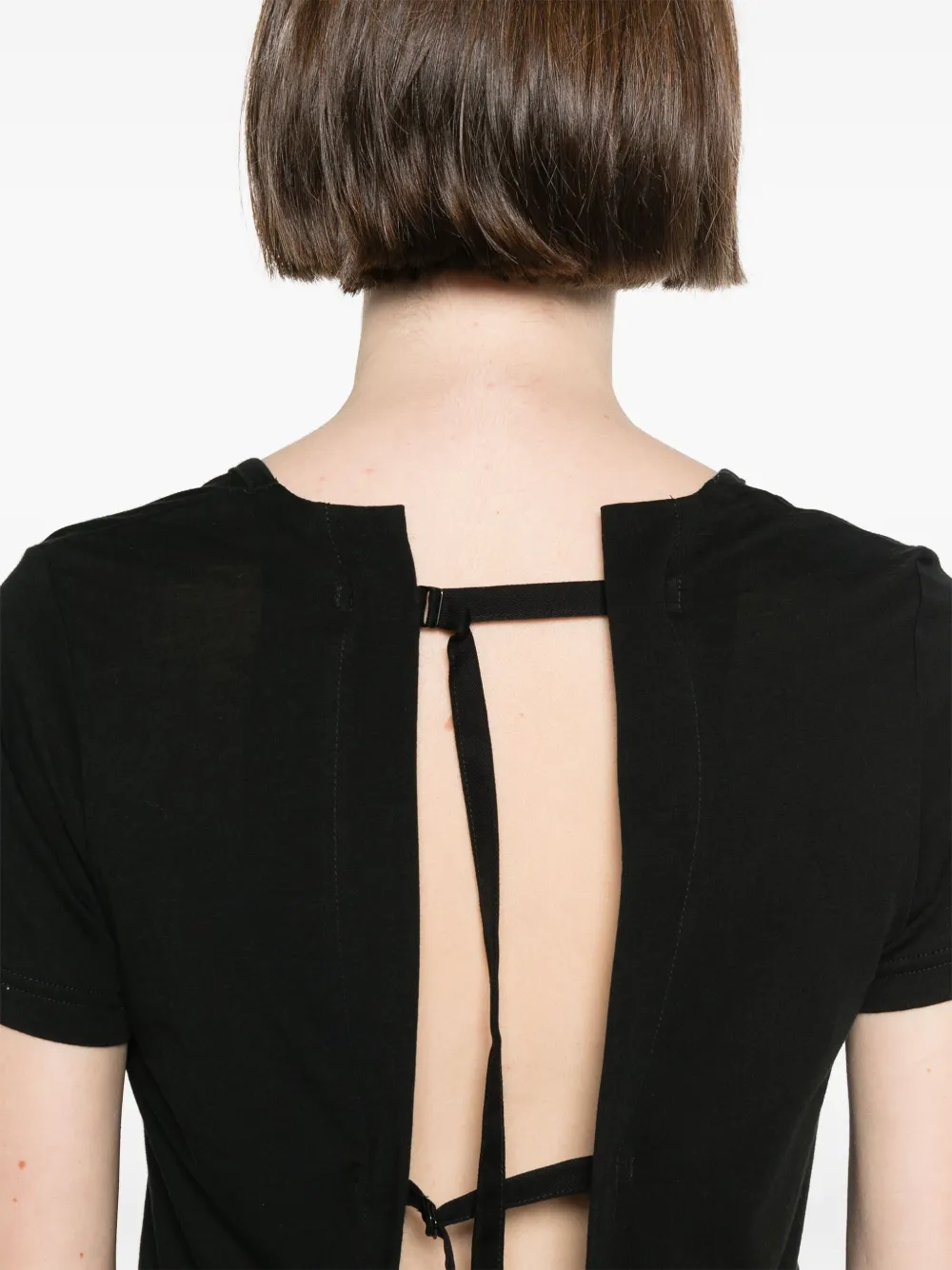 Yohji Yamamoto T-shirt met print Zwart