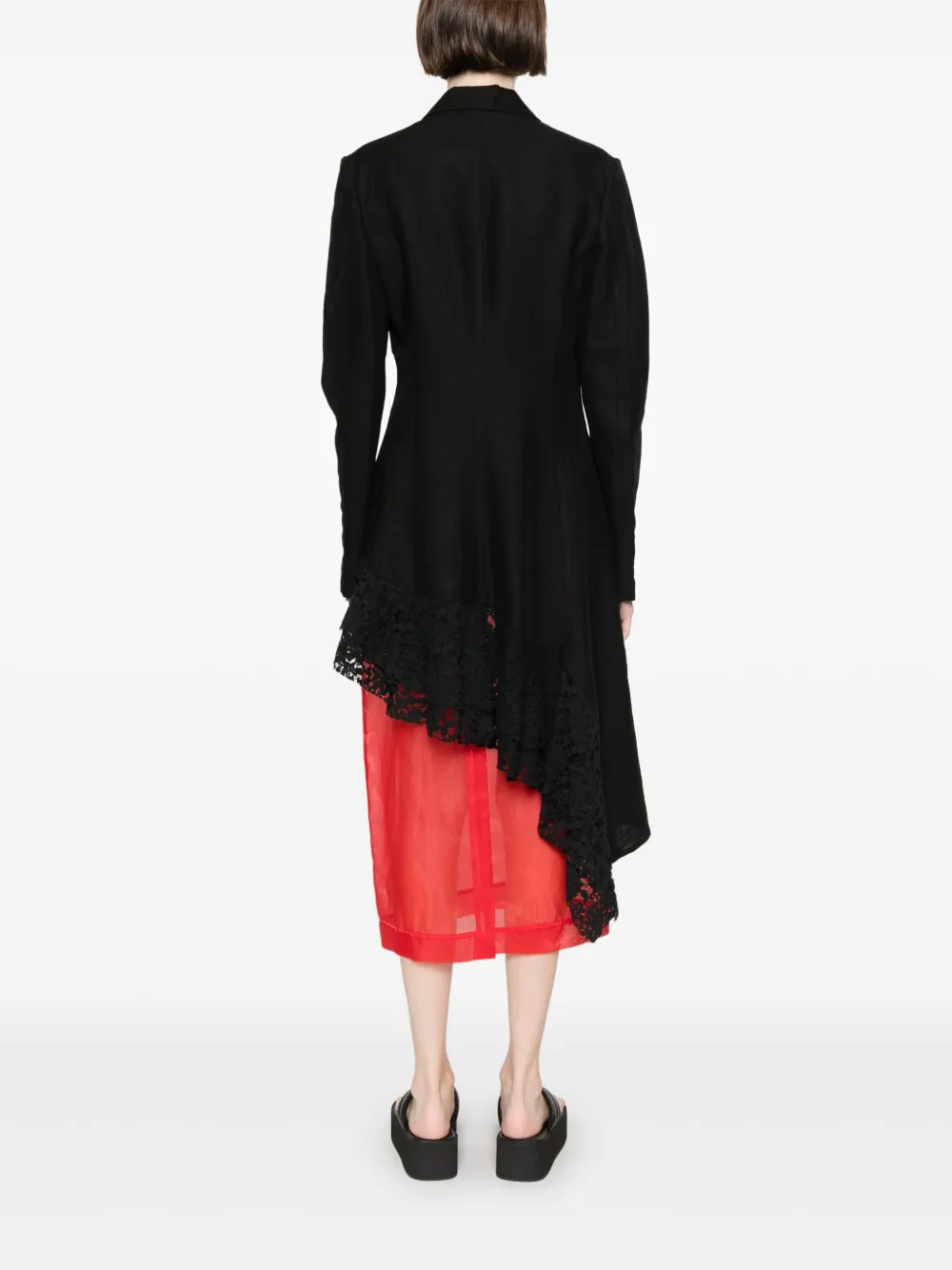 Yohji Yamamoto Asymmetrische blazer Zwart