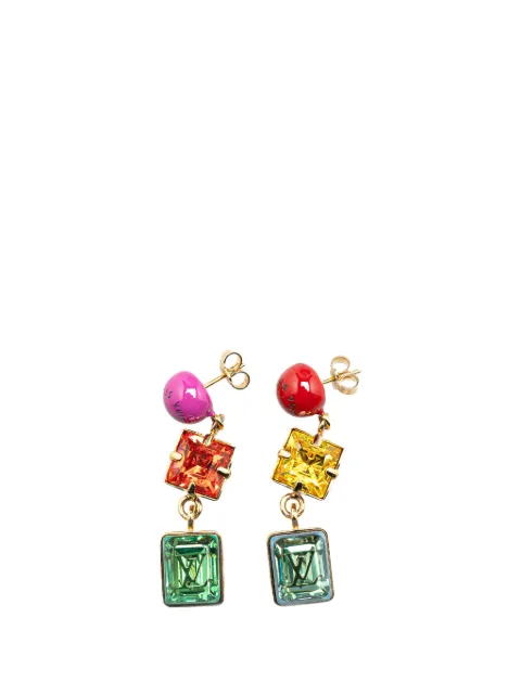 Louis Vuitton Pre-Owned 2011 Resin & Crystal Cosmopolitan Drop Push Back Earrings costume earrings