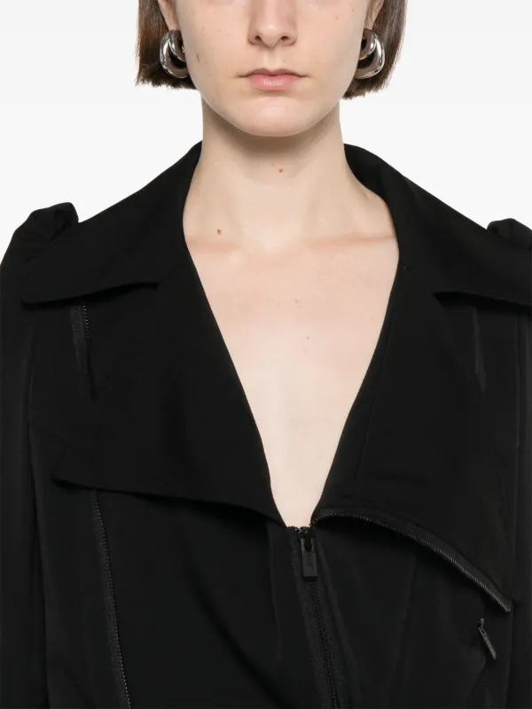 Yohji Yamamoto ウールライダースジャケット | ブラック | FARFETCH JP
