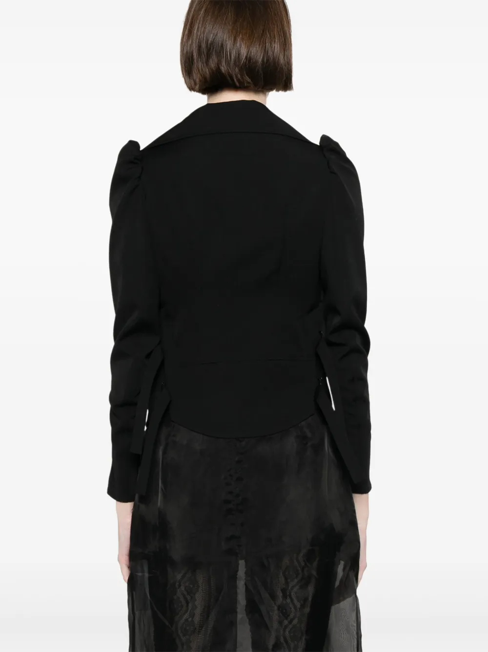 Yohji Yamamoto Wool Biker Jacket In Black