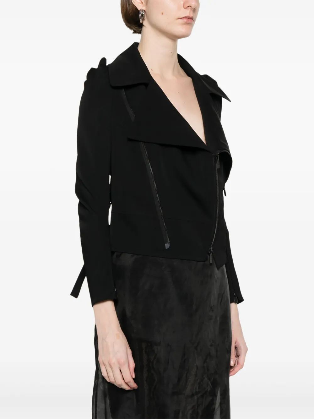 Yohji Yamamoto Wollen bikerjack Zwart