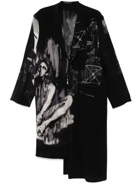 Yohji Yamamoto printed coat