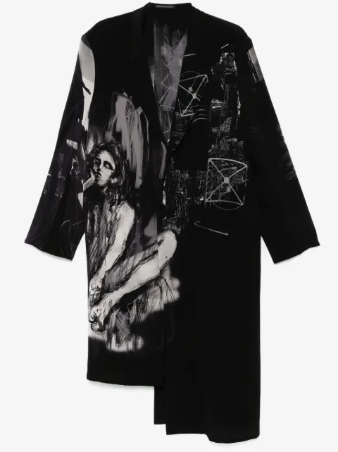 Yohji Yamamoto printed coat