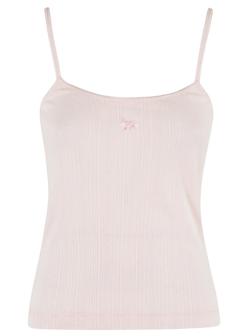 Maison Kitsuné Tanktop met logopatch Roze
