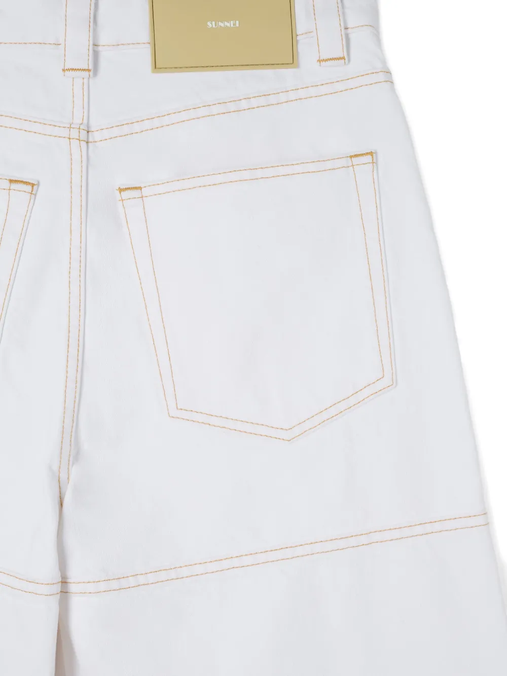 Sunnei Denim bermuda shorts Wit
