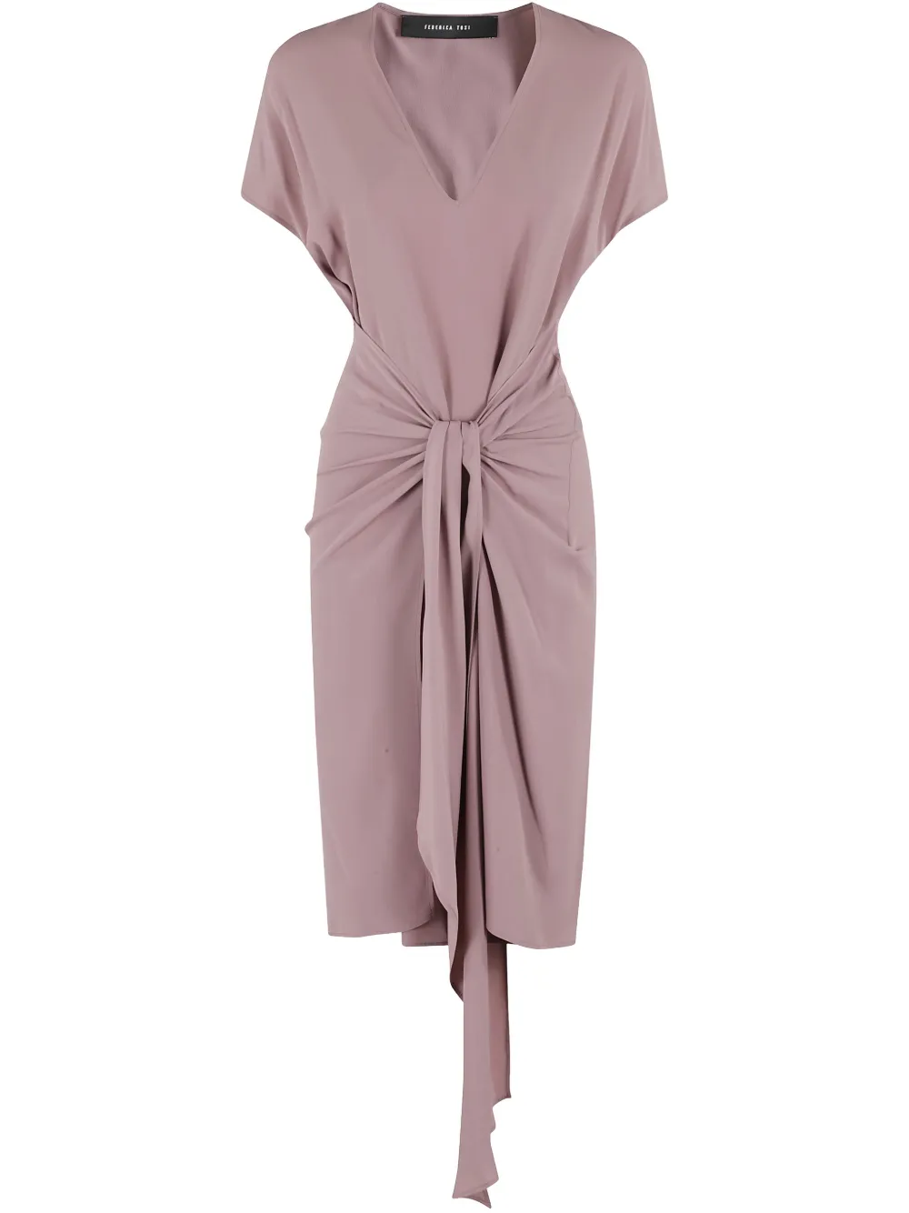 Federica Tosi Jurk met V-hals Roze