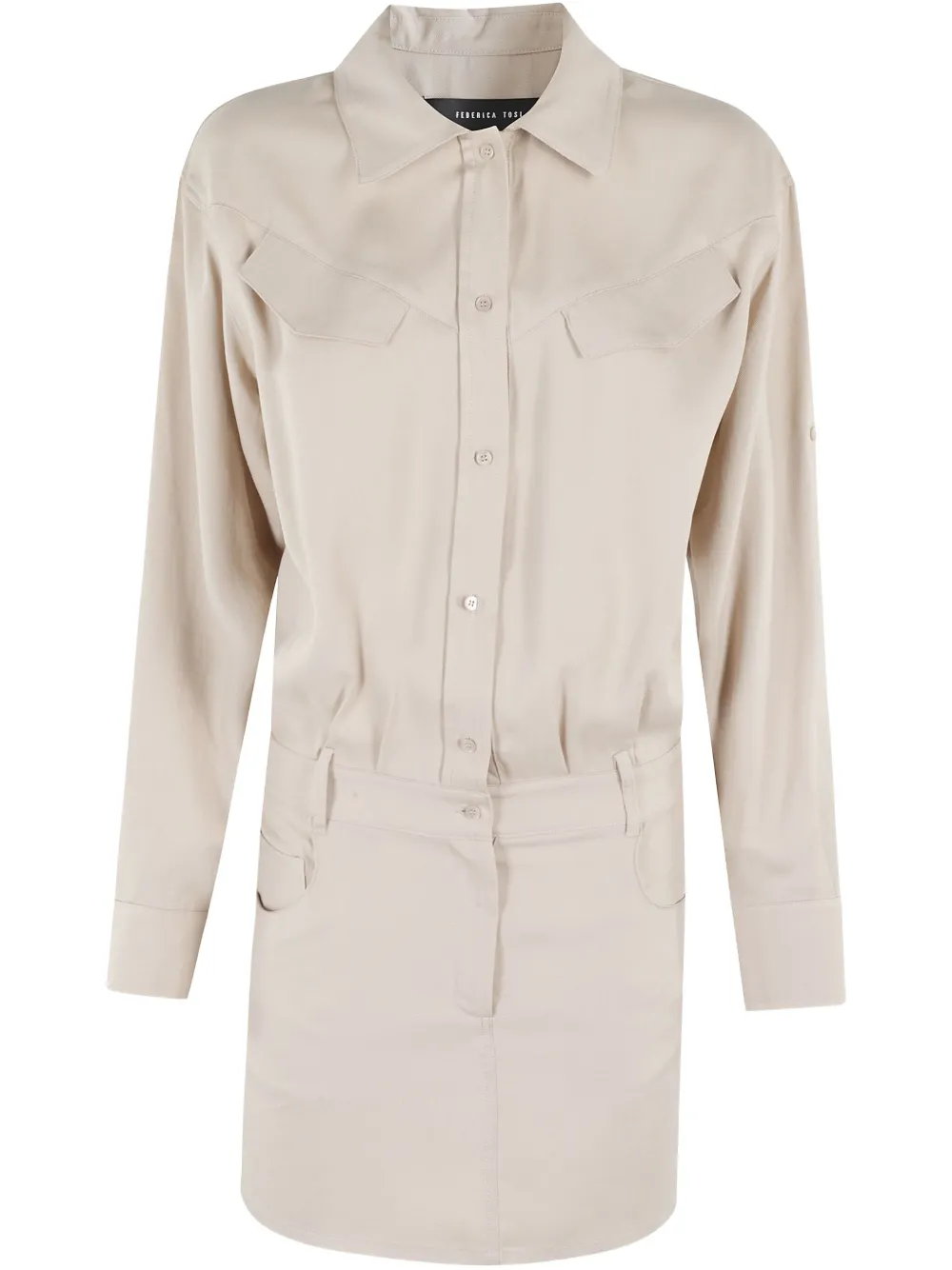 Federica Tosi Lyocell jurk Beige