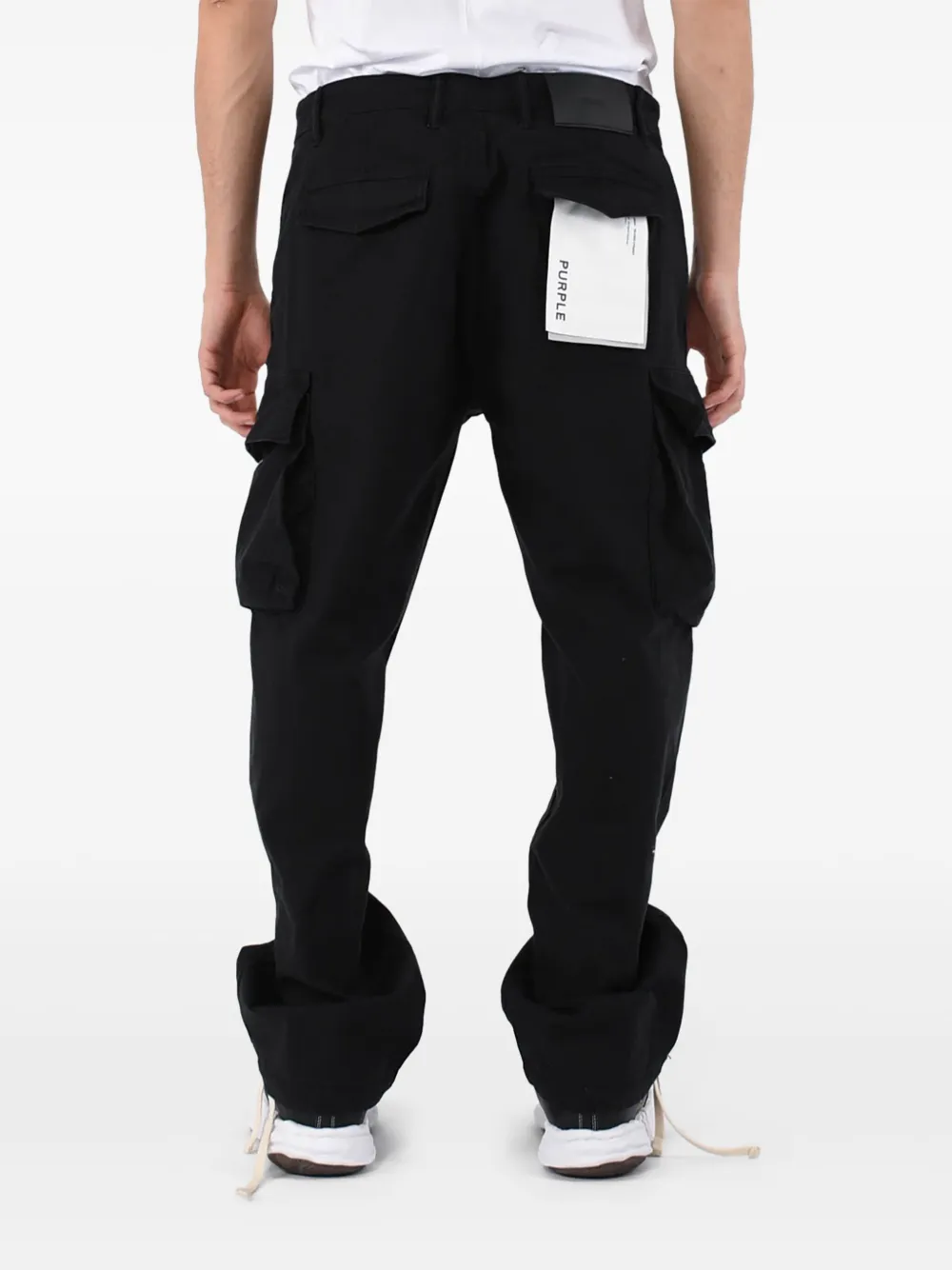 Purple Brand Katoenen cargo jeans Zwart