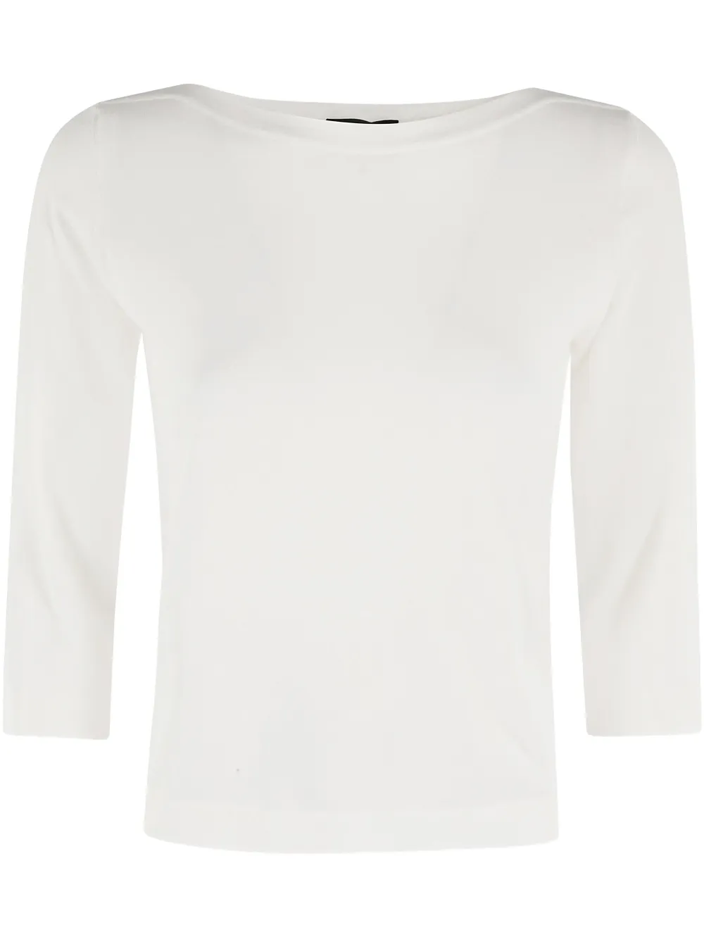 Roberto Collina T-shirt met cropped mouwen Wit