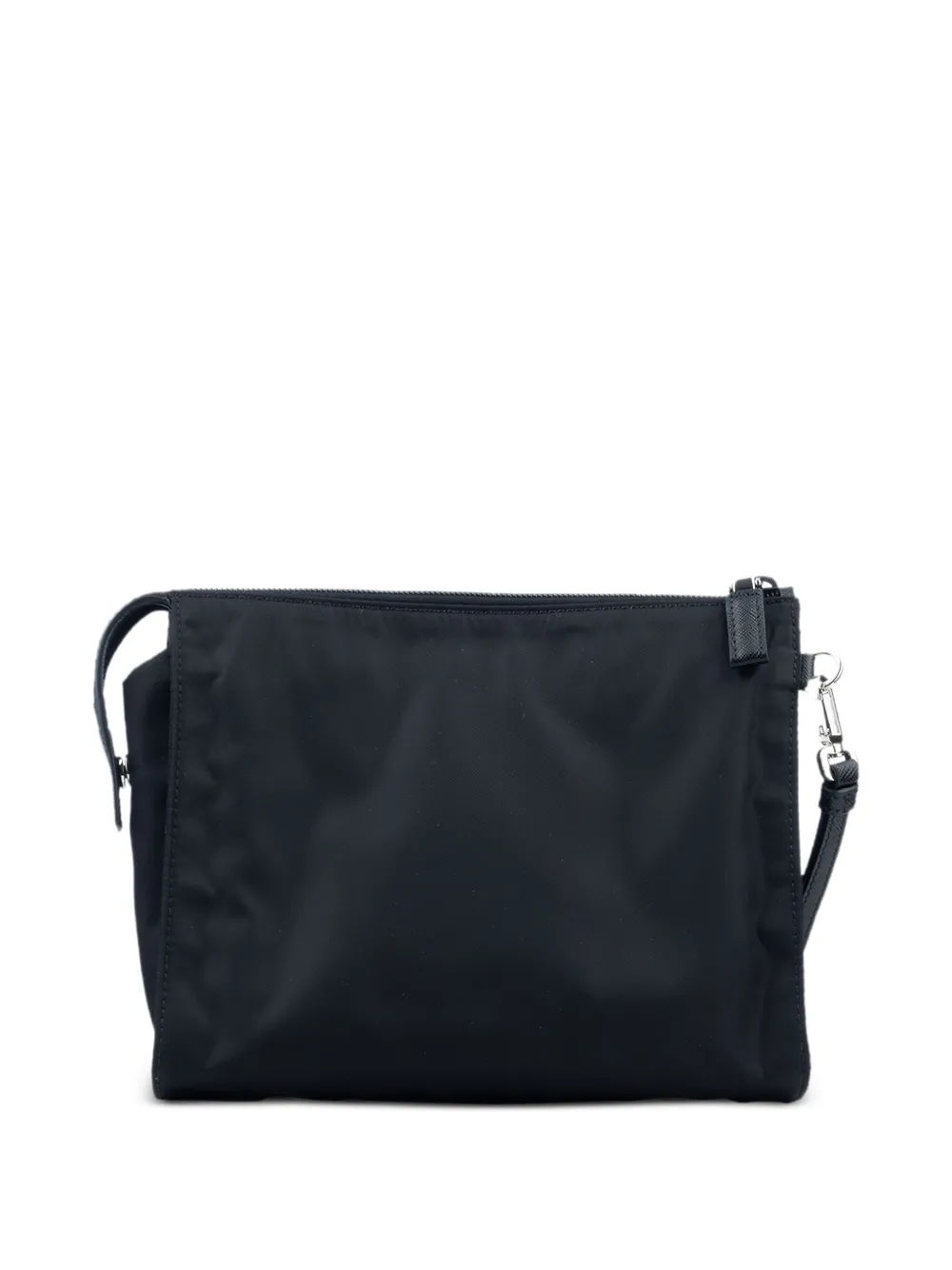 Prada Clutch met triangel logo Zwart