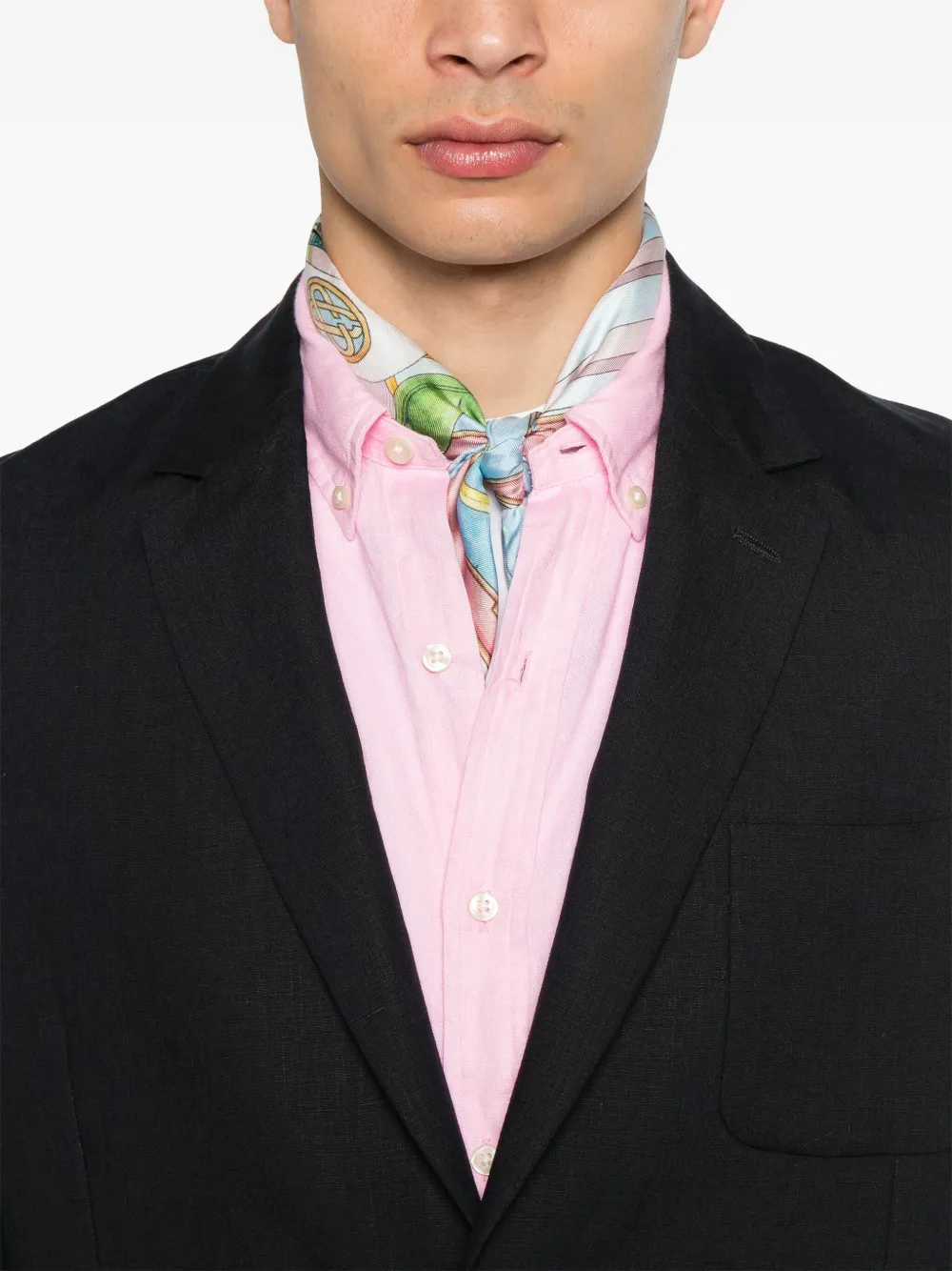 Paul Smith Ongevoerde linnen blazer Blauw