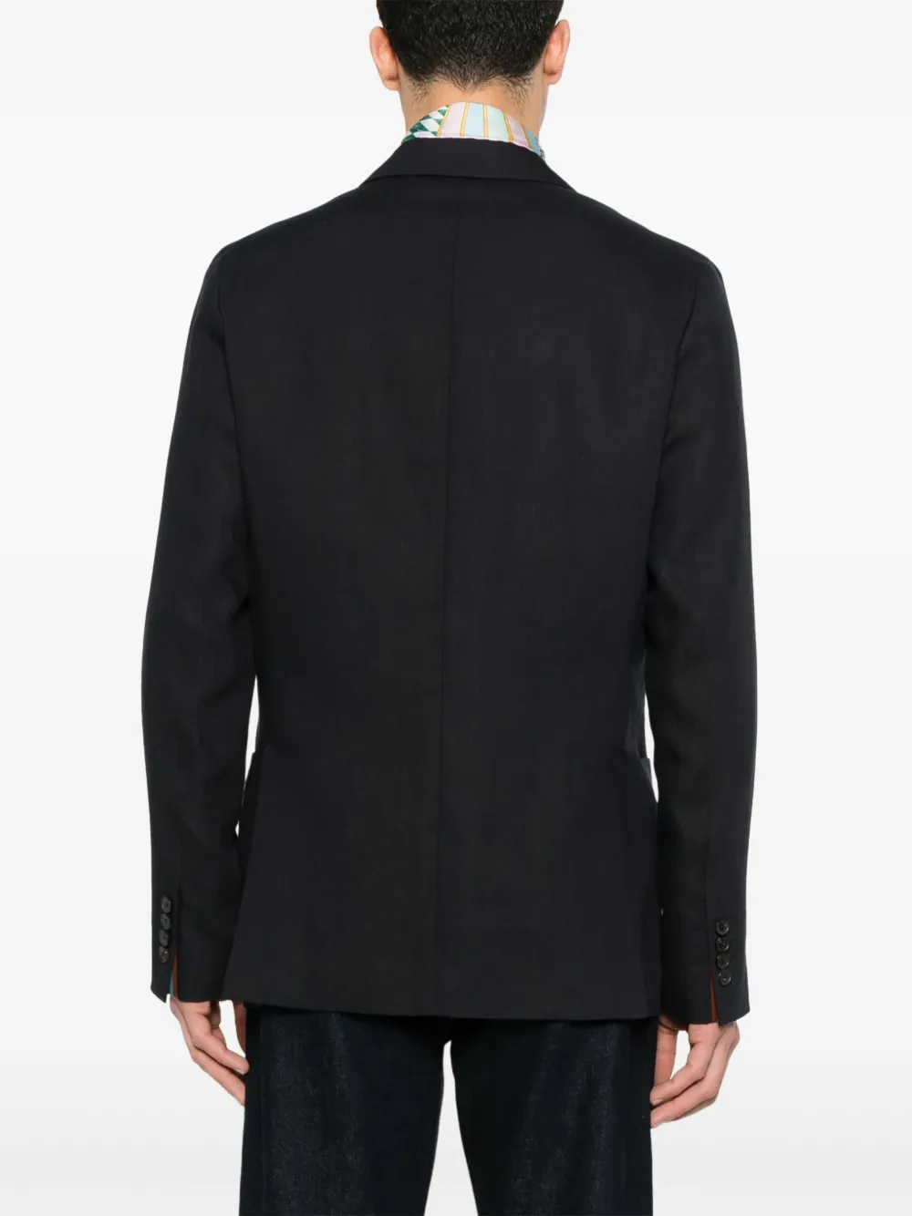 Paul Smith Ongevoerde linnen blazer Blauw