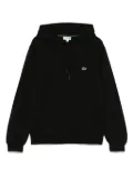 Lacoste logo-patch hoodie - Black