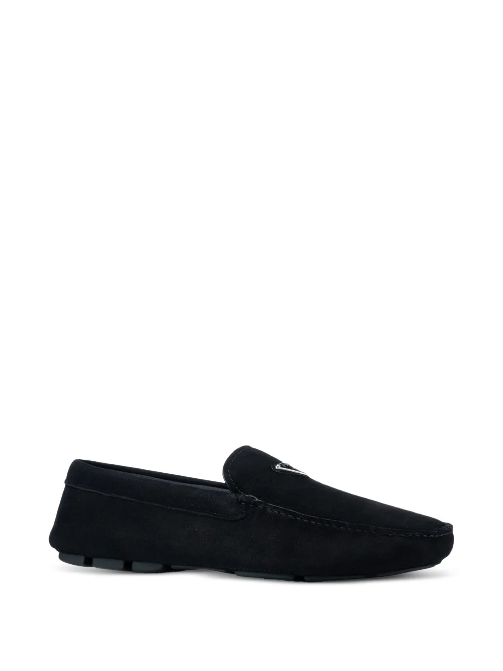 Prada Loafers met logo - Zwart