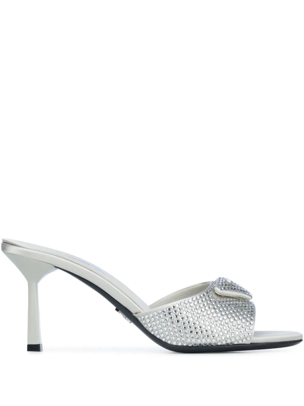 Prada crystal-embellished mules Silver