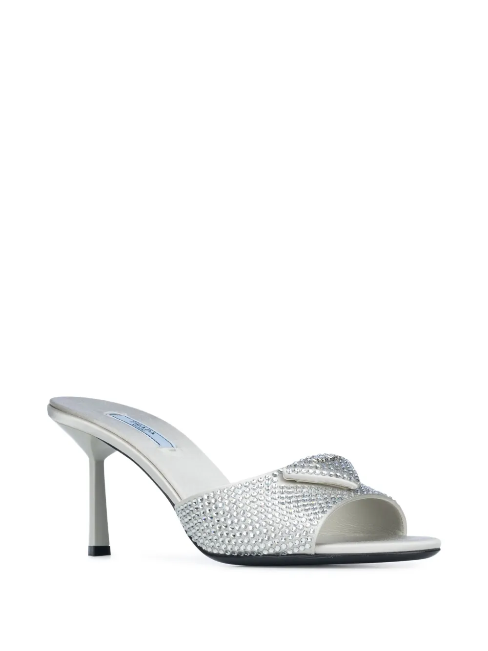 Prada crystal-embellished mules Silver