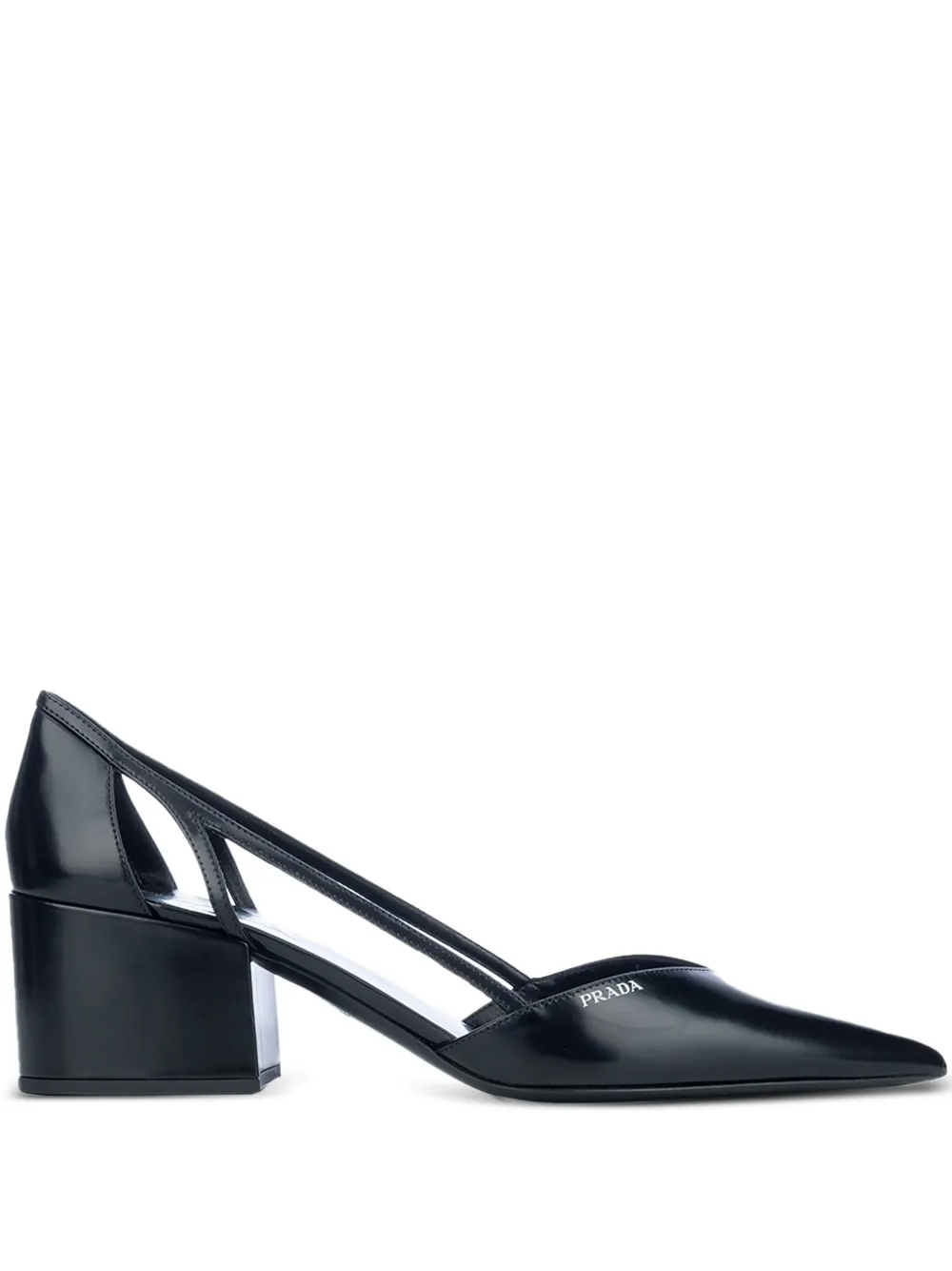 Prada 50 mm pumps met uitgesneden details Zwart