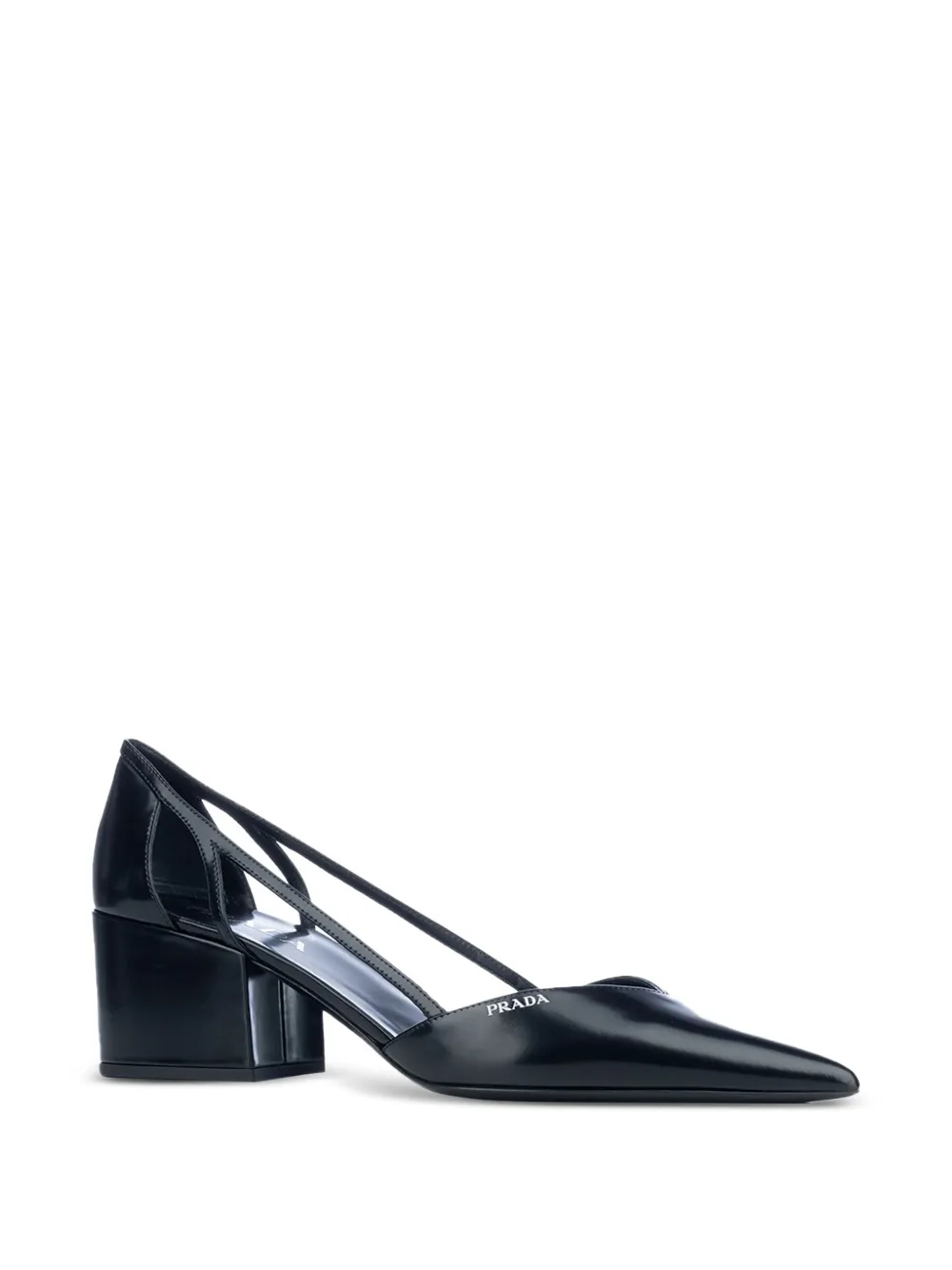 Prada 50 mm pumps met uitgesneden details - Zwart