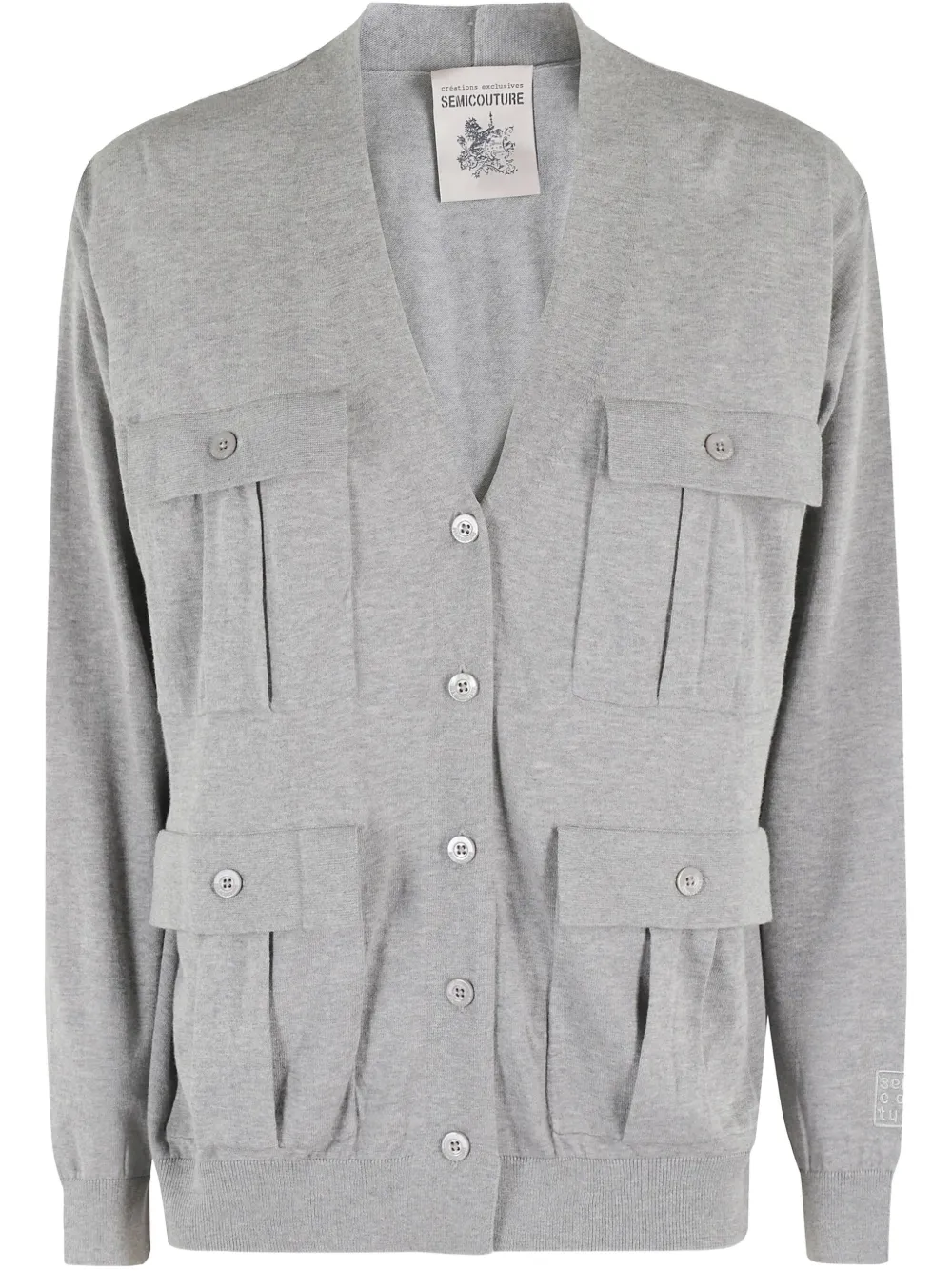 Semicouture Button-down vest Grijs