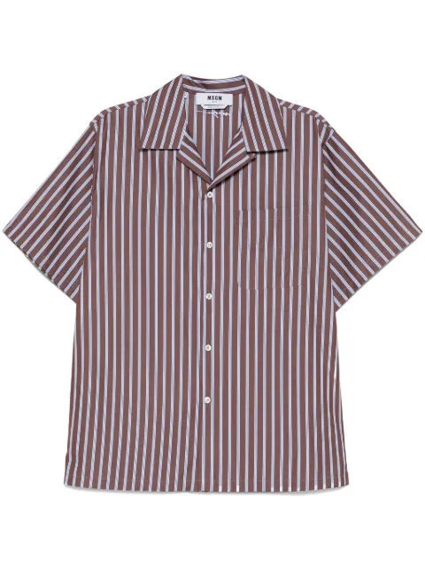 MSGM striped poplin shirt