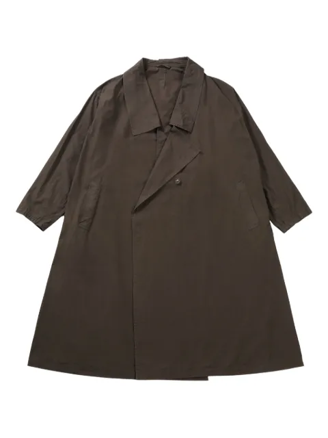 Y's draped-detail trench coat