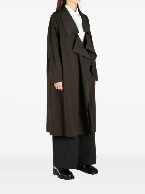 Y's draped-detail trench coat YPC13029 - 2