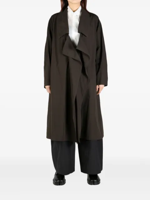 Y's draped-detail trench coat YPC13029 - 1