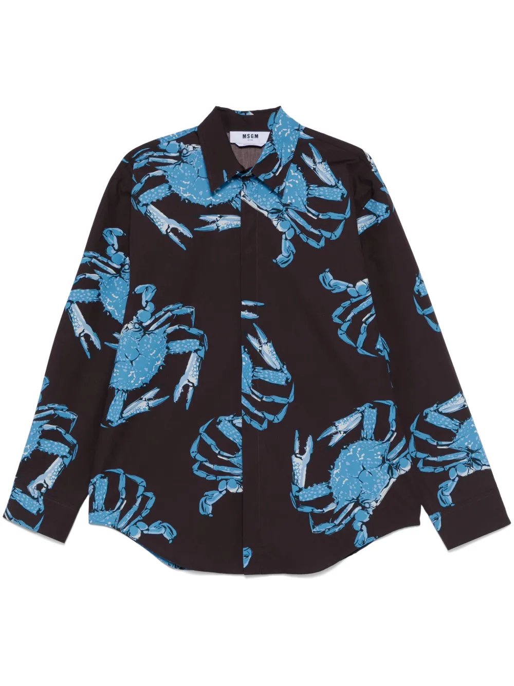 MSGM chemise en coton à imprimé King Crab | marron | Image 1