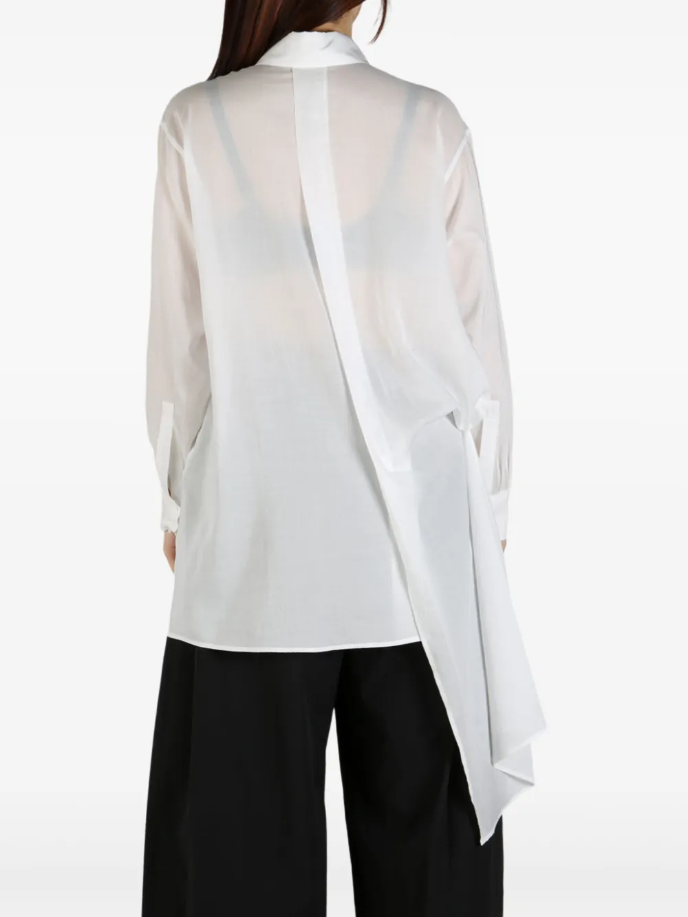 Yohji Yamamoto asymmetric shirt Wit