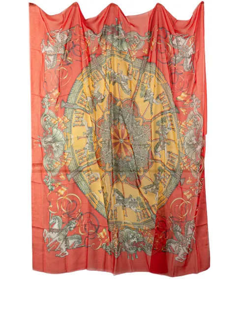 Hermès Pre-Owned 20th Century Luna Park Chiffon Silk Scarf scarves