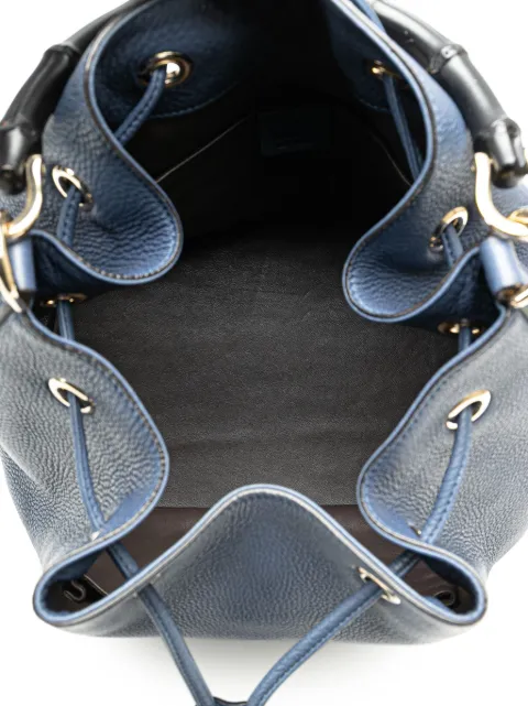 Gucci Pre-Owned 2000-2015 Leather Miss Bamboo Tassel bucket bag I647H5WW3DDTQ6DK - 3