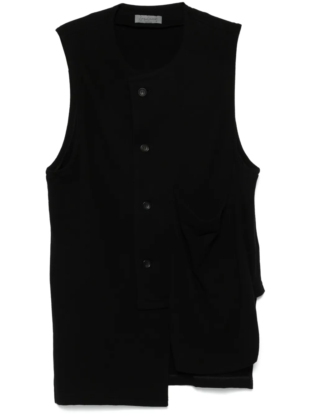 Yohji Yamamoto Weste aus Baumwolle | Schwarz | Image 1