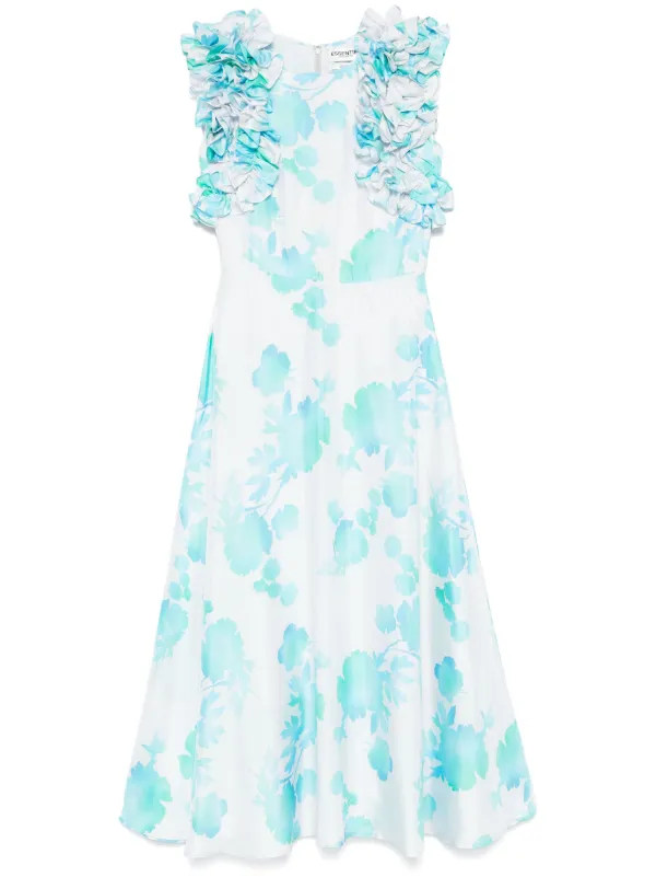 Essentiel Antwerp Hancun Midi Dress | Blue | FARFETCH OM
