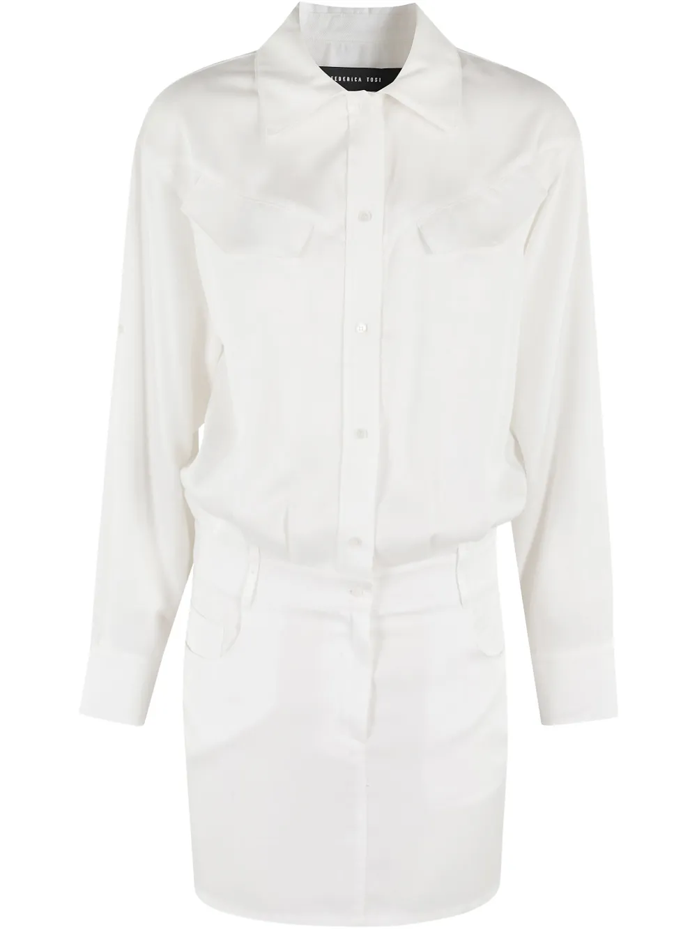 Federica Tosi Lyocell jurk Wit