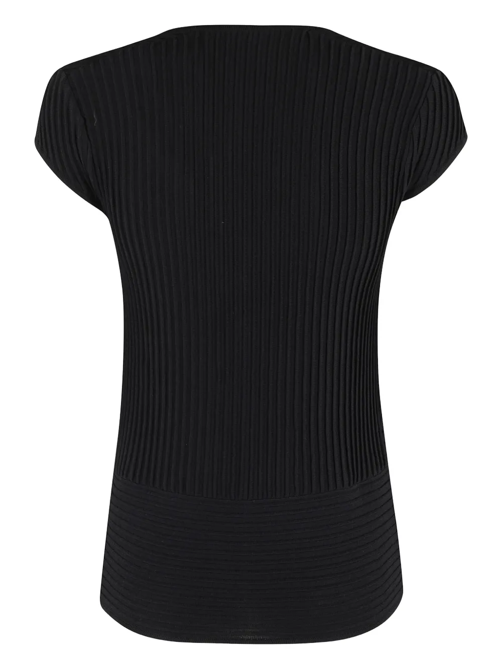 Federica Tosi ribbed T-shirt - Zwart