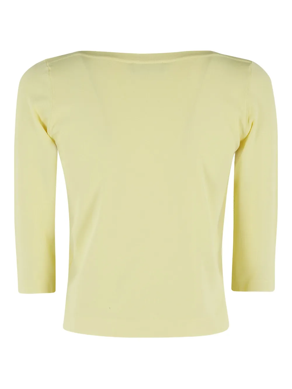 Roberto Collina T-shirt met cropped mouwen Geel