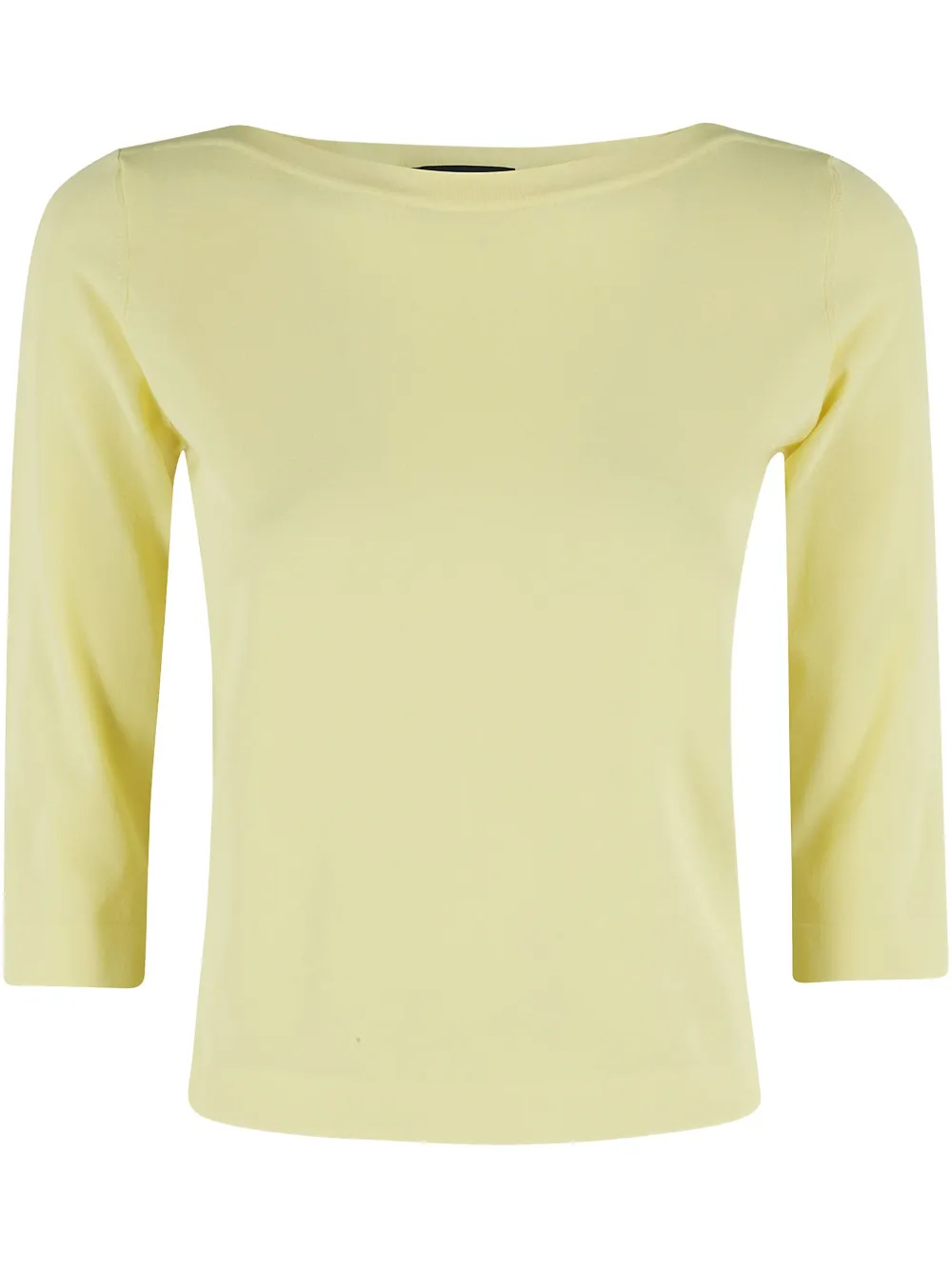 Roberto Collina T-shirt met cropped mouwen Geel