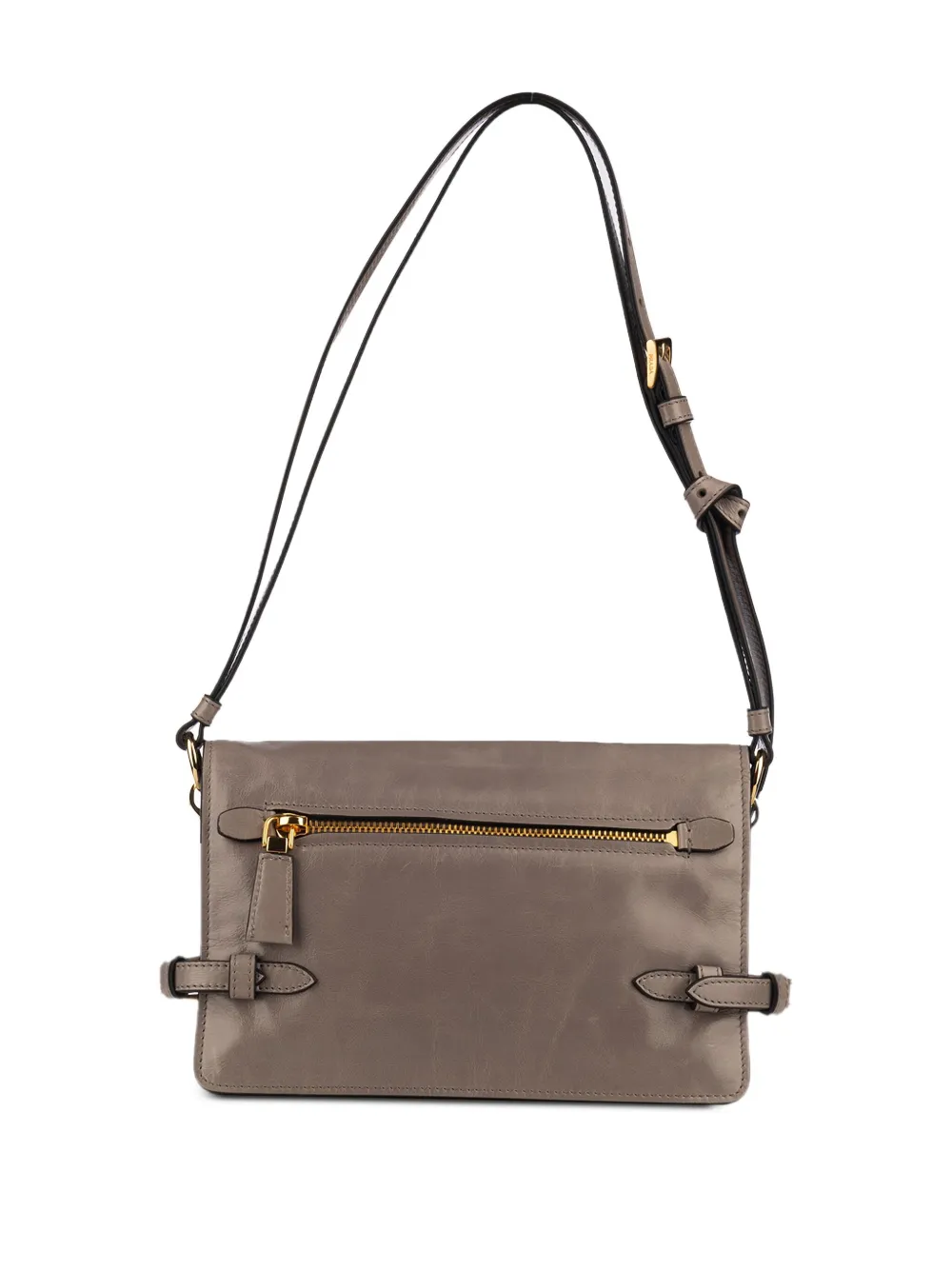 Prada leather shoulder strap - Grijs