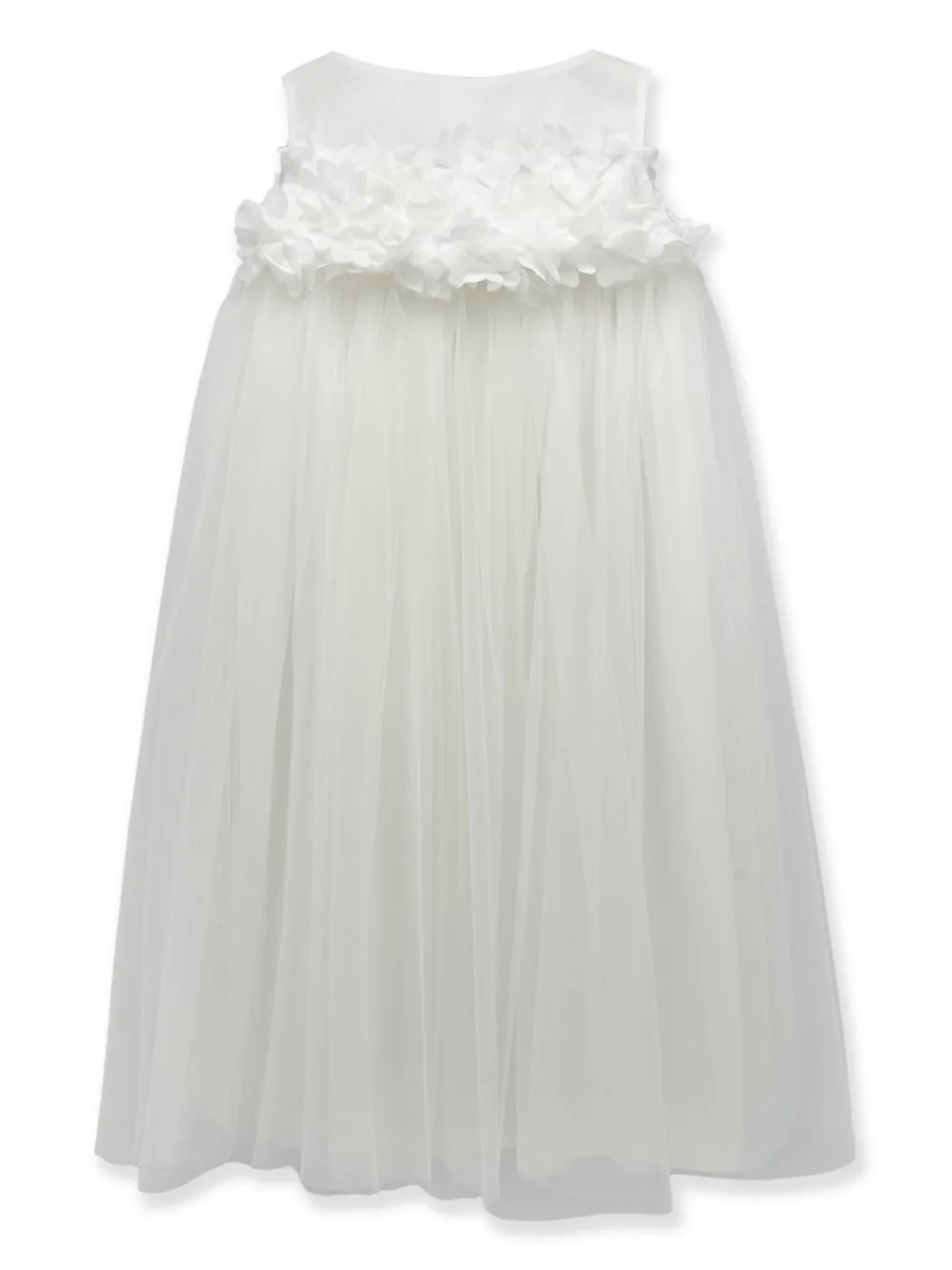 LA STUPENDERIA FLORAL-APPLIQUÉ DRESS