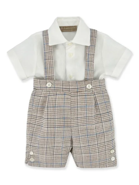 La Stupenderia Set tutina in cotone misto lino