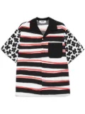 MSGM mixed-print poplin shirt - Black