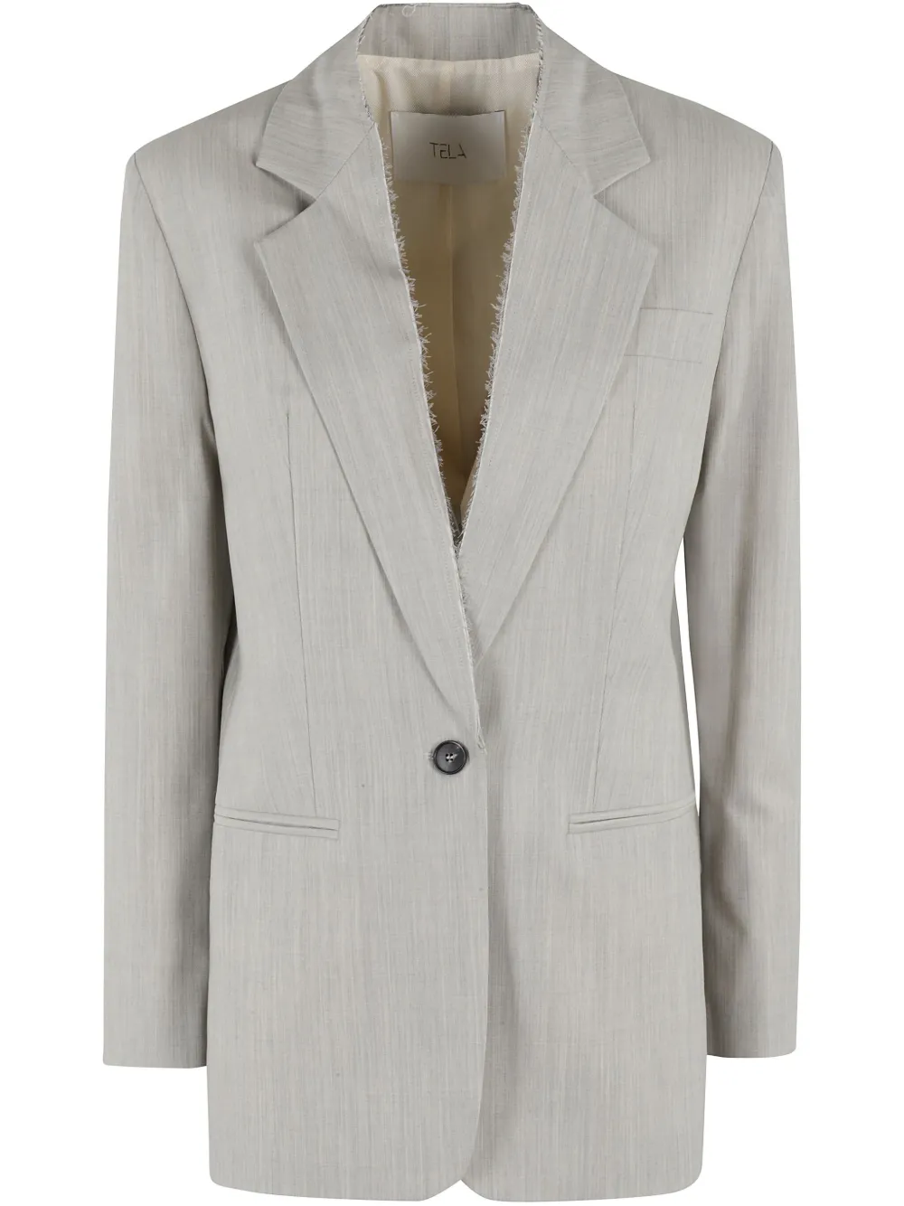 Tela blazer con botones | gris | Image 1