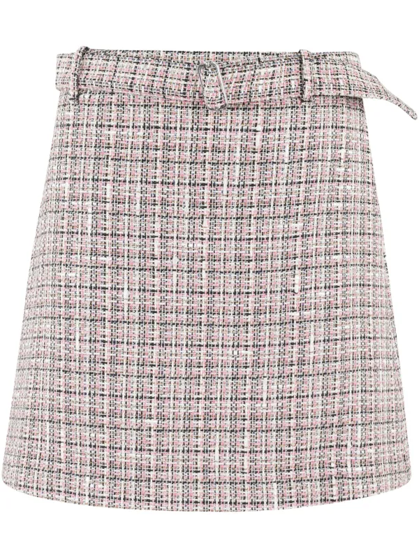 Theory Tweed Skirt in Pink