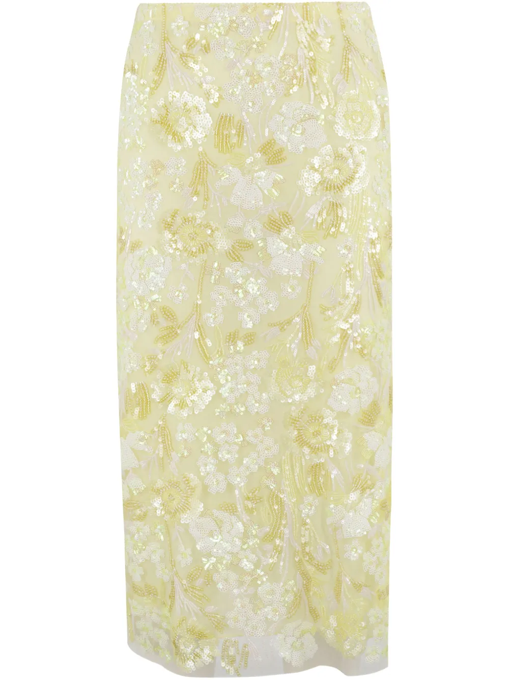 ERMANNO FIRENZE  embroidered midi skirt | Yellow | Image 1