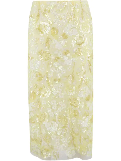 ERMANNO FIRENZE  embroidered midi skirt